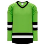 H6500 League Hockey Jersey - Lime Green/Black/White - Front