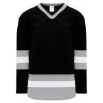 H6500 League Hockey Jersey - Black/Grey/White - Front