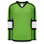 H7000 Select Hockey Jersey - Lime Green/Black/White - Front