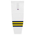 HS2100 Lightweight Pro Hockey Socks - 2011 Michigan White - Front