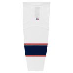 HS2100 Lightweight Pro Hockey Socks - 2017 Columbus White - Front