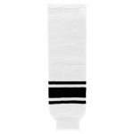 HS630 Knitted Striped Hockey Socks - White/Black - Front