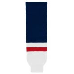 HS630 Knitted Striped Hockey Socks - 2008 Washington White - Front