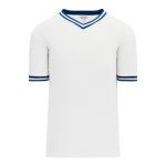 S1333 Soccer Jersey - White/Royal - Front