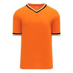 S1333 Soccer Jersey - Orange/Black/White - Front