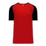 S1375 Soccer Jersey - Red/Black - Front