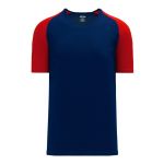 S1375 Soccer Jersey - Navy/Red - Front