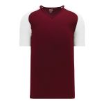 V1375 Volleyball Jersey - Maroon/White - Front