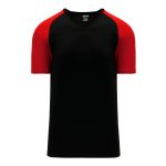 V1375 Volleyball Jersey - Black/Red - Front