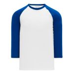 V1846 Volleyball Jersey - White/Royal - Front