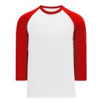 V1846 Volleyball Jersey - White/Red - Front