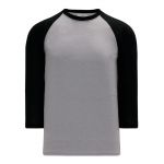 V1846 Volleyball Jersey - Heather Grey/Black - Front