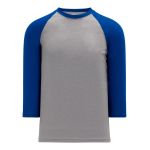 V1846 Volleyball Jersey - Heather Grey/Royal - Front