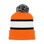 A1830 Hockey Toque - Orange/Black/White - Front