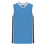 B1715 Pro Basketball Jersey - Sky/White/Navy - Front