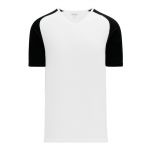 BA1375 Pullover Baseball Jersey - White/Black - Front