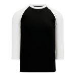 BA1846 Pullover Baseball Jersey - Black/White - Front