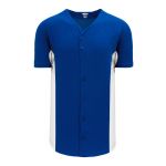 BA1890 Full Button Baseball Jersey - Royal/White - Front