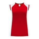 BA601L Women's Baseball Jersey - Red/White - Front