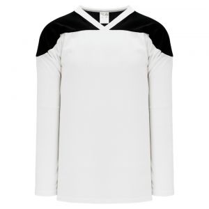 H6100 League Hockey Jersey - White/Black - Front