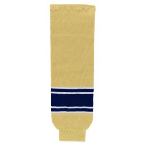 HS630 Knitted Striped Hockey Socks - Notre Dame Vegas Gold - Front