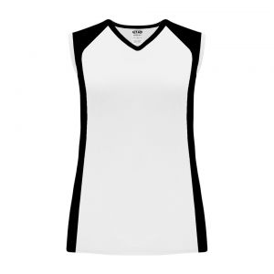 LF601L Women's Field Lacrosse Jersey - White/Black - Front