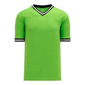 S1333 Soccer Jersey - Lime Green/Black/White - Front