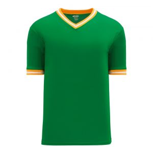 S1333 Soccer Jersey - Kelly/Gold/White - Front