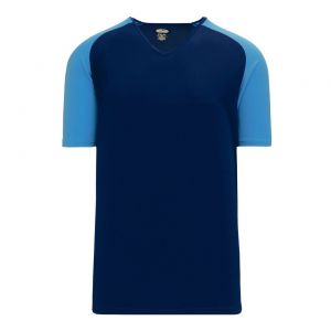 S1375 Soccer Jersey - Navy/Sky - Front