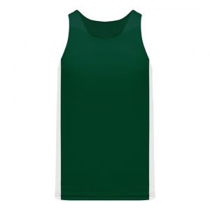 T205 Track Jersey - Dark Green/White - Front