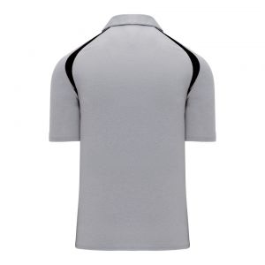 A1820 Apparel Polo Shirt - Heather Grey/Black - Back