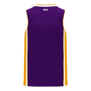 B1715 Pro Basketball Jersey - Purple/Gold/White - Back