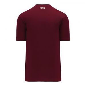 BA1347 Two Button Baseball Jersey - Maroon - Back