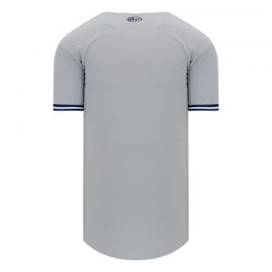 BA5500 Full Button Baseball Jersey - Nyy Grey/Navy/White - Back