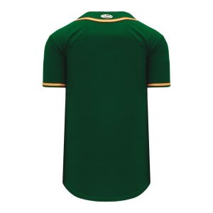 BA5500 Full Button Baseball Jersey - Oakland Dark Green/Gold/White - Back