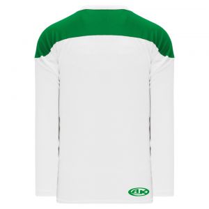 H6100 League Hockey Jersey - White/Kelly - Back