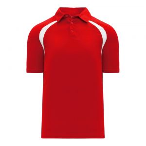 A1820 Apparel Polo Shirt - Red/White - Front