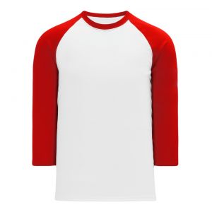 A1846 Apparel Short Sleeve Shirt - White/Red - Front