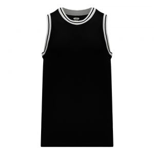 B1710 Pro Basketball Jersey - Black/Grey/White - Front