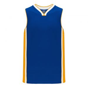 B1715 Pro Basketball Jersey - Royal/White/Gold - Front