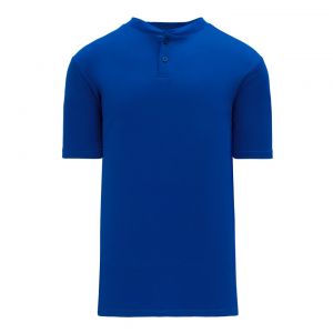 BA1347 Two Button Baseball Jersey - Royal - Front