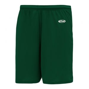 BAS1300 Baseball Shorts - Dark Green - Front