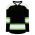 H7500 Select Hockey Jersey - Black/White/Lime Green - Front