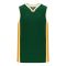 B1715 Pro Basketball Jersey - Dark Green/Gold/White - Front