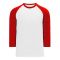 BA1846 Pullover Baseball Jersey - White/Red - Front